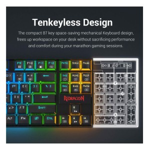 کیبورد گیمینگ مکانیکال با سیم ردراگون مدل KUMARA K552RGB-2